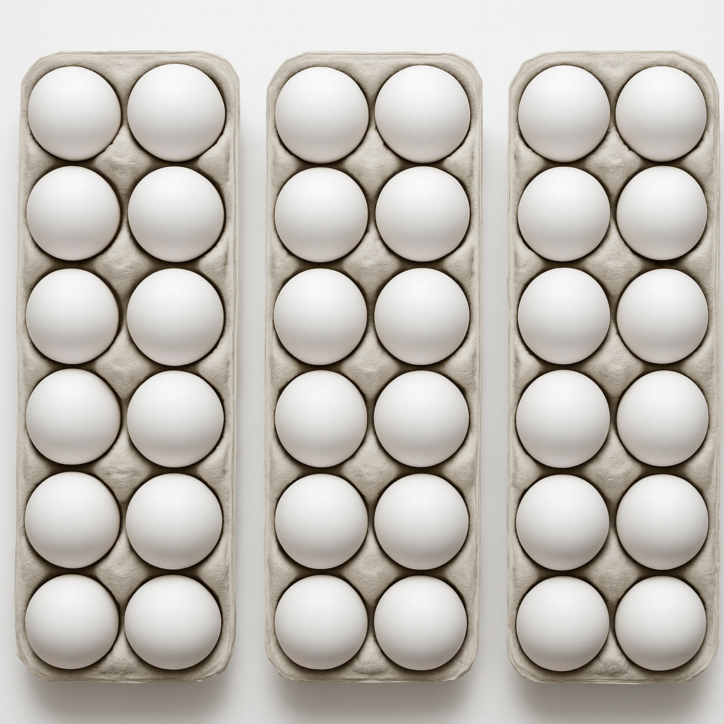 Multiple egg trays for bulk orders